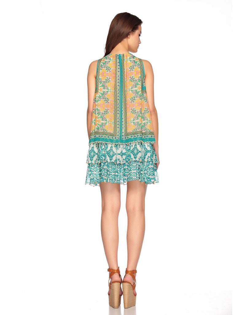 Hemant and Nandita Vintage Tile Short Dress - SWANK - Dresses - 2