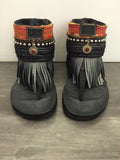 BOHO SANDALS- "Custom made black fringe sandals" - SWANK - Shoes - 5