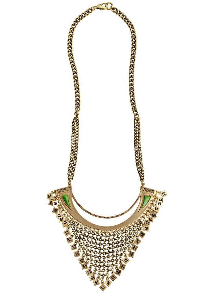 Jenny Bird Crescent Moon Bib Necklace - SWANK - Jewelry - 1