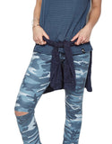 Michael Lauren Jonas Jogger w/Knee Slits in Ocean Camo