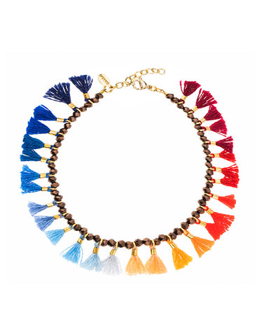 Shashi Ombre Lilu Bracelet in Cobalt/Wine