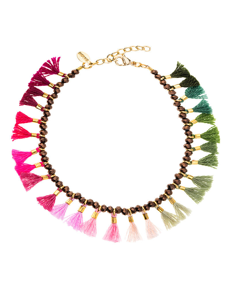 Shashi Jamie Ombre Tassel Bracelet in Pink