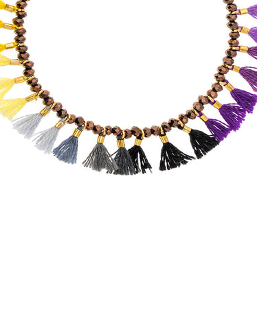 Shashi Jamie Ombre Tassel Bracelet in Purple