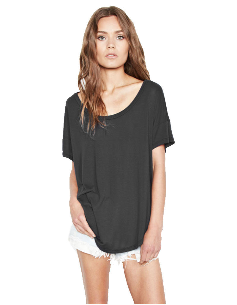 Michael Lauren Jan Scoop Neck Tee - SWANK - Tops - 2