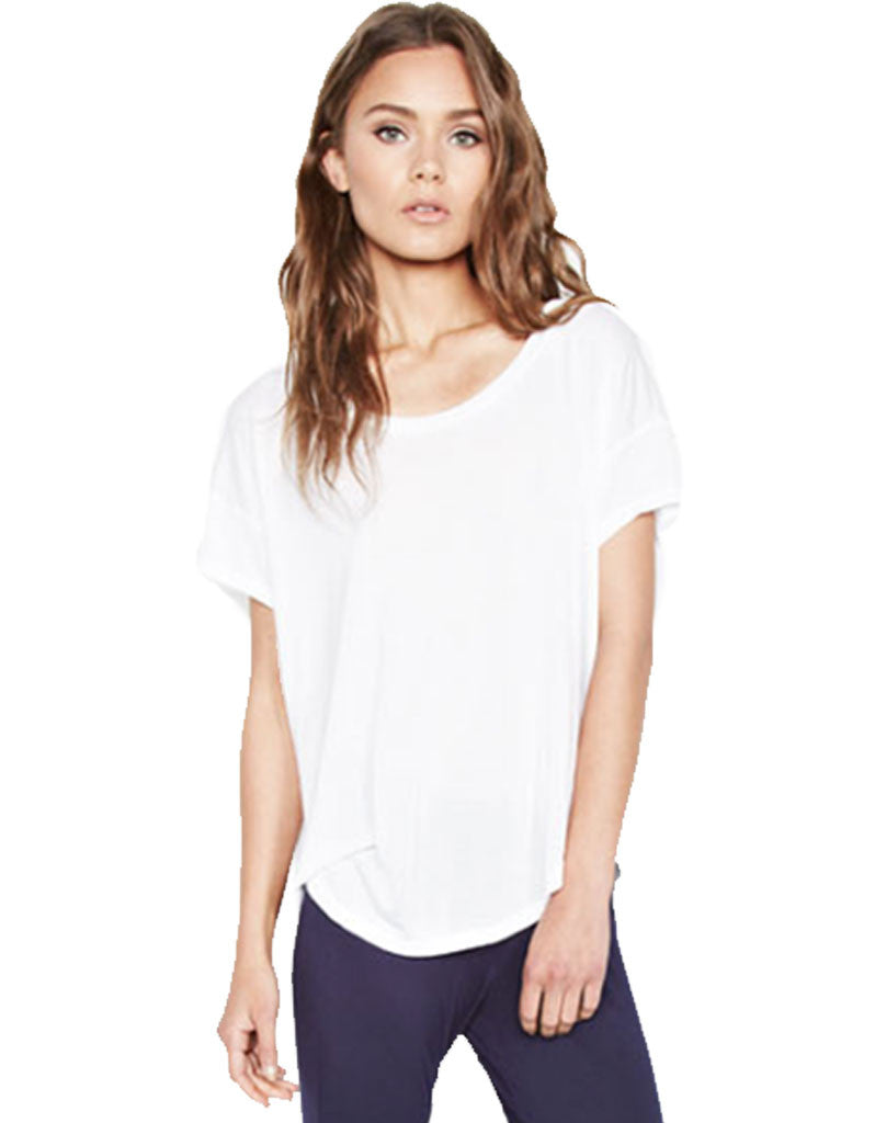 Michael Lauren Jan Scoop Neck Tee - SWANK - Tops - 1