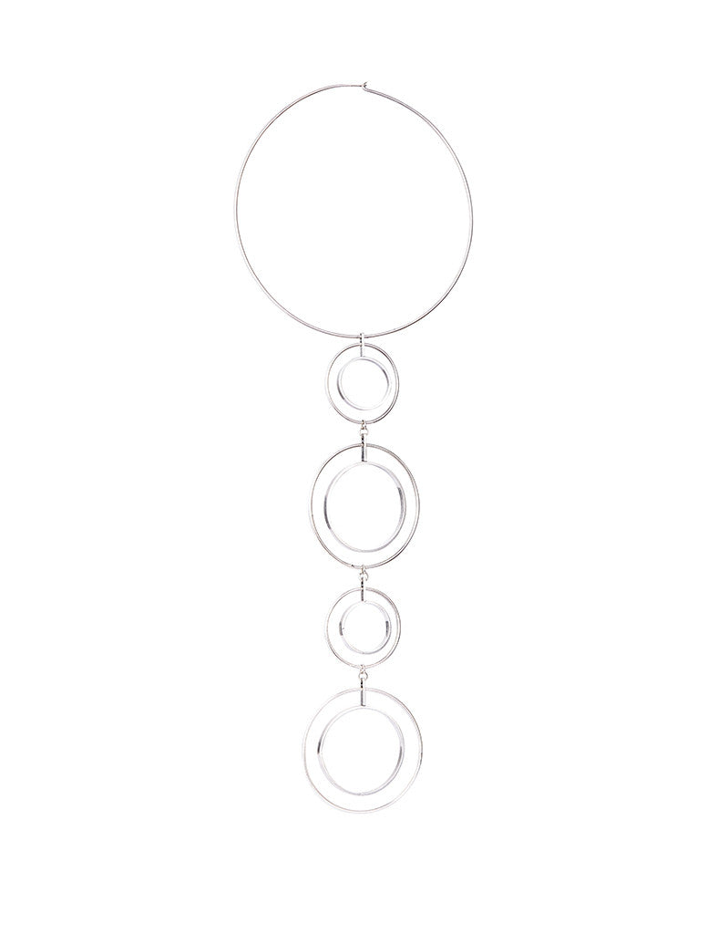 Jenny Bird Boomerang Collar in Silver - SWANK - Jewelry - 1