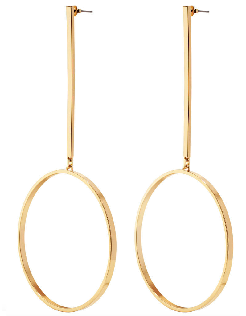 Jenny Bird Edie Hoops in Gold - Large - SWANK - Jewelry - 1