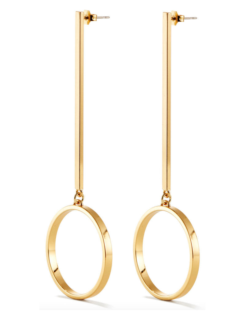 Jenny Bird Edie Hoops in Gold - Medium - SWANK - Jewelry - 1
