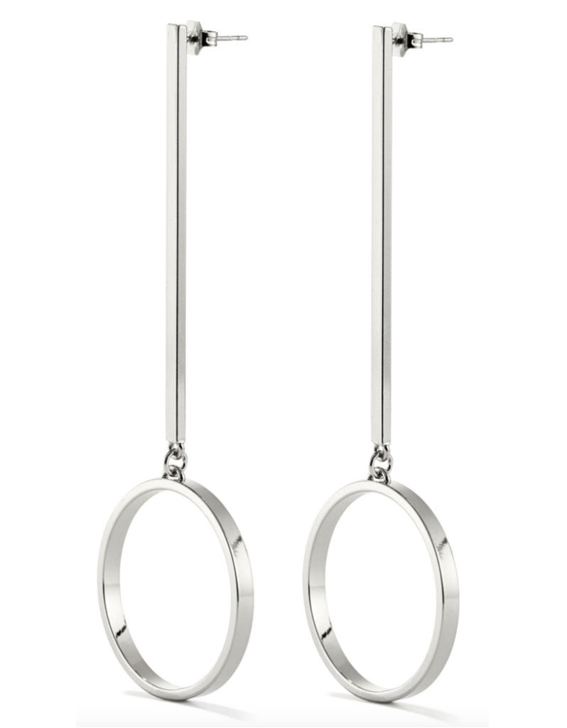 Jenny Bird Edie Hoops in Silver - Medium - SWANK - Jewelry - 1