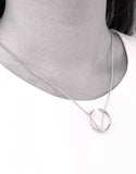 Jenny Bird Arc Pendant in High Polish Silver - SWANK - Jewelry - 2
