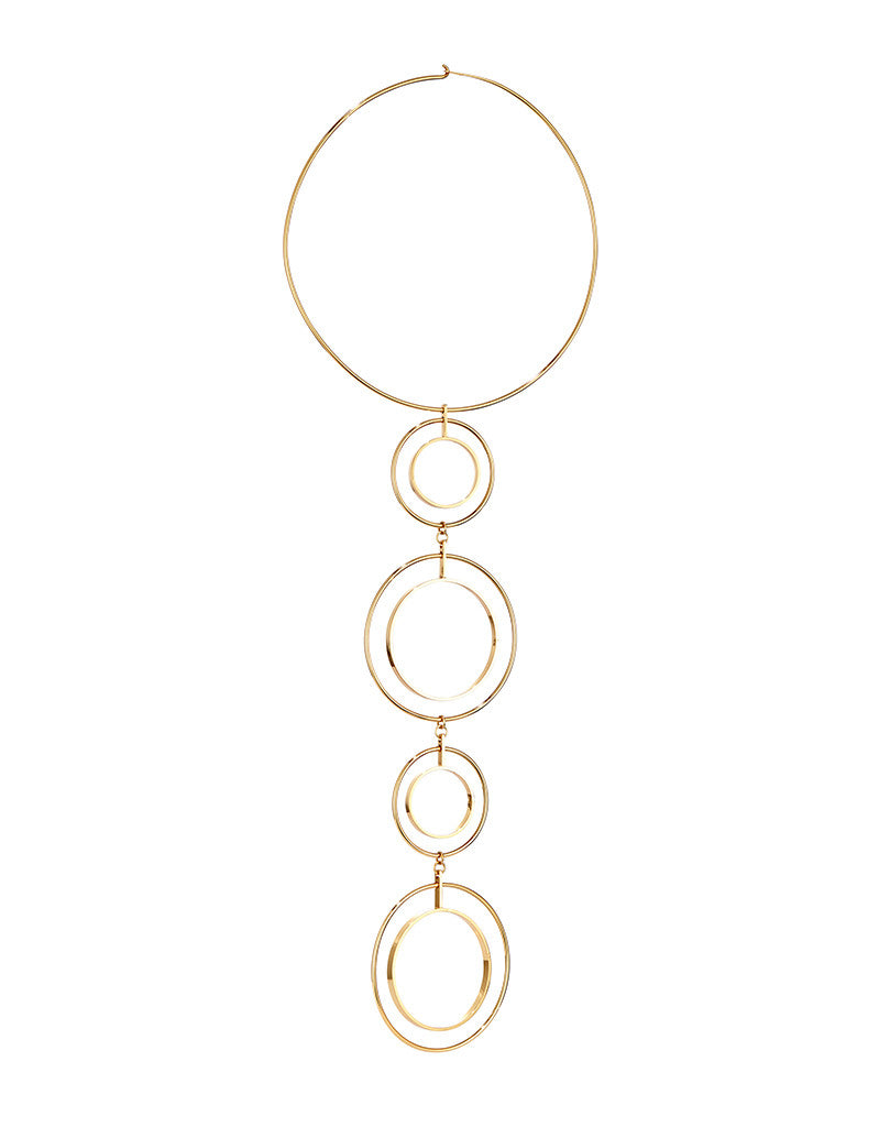 Jenny Bird Boomerang Collar in High Polish Gold - SWANK - Jewelry - 1