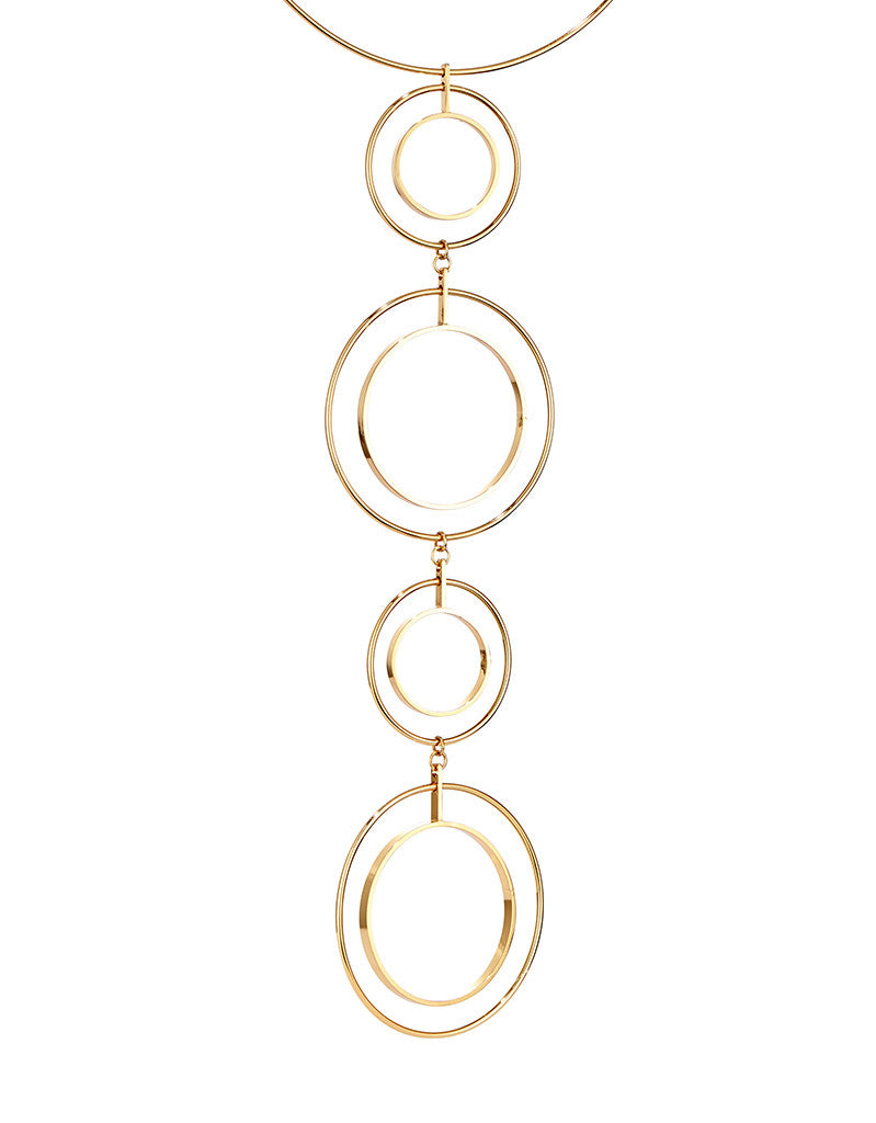 Jenny Bird Boomerang Collar in High Polish Gold - SWANK - Jewelry - 4