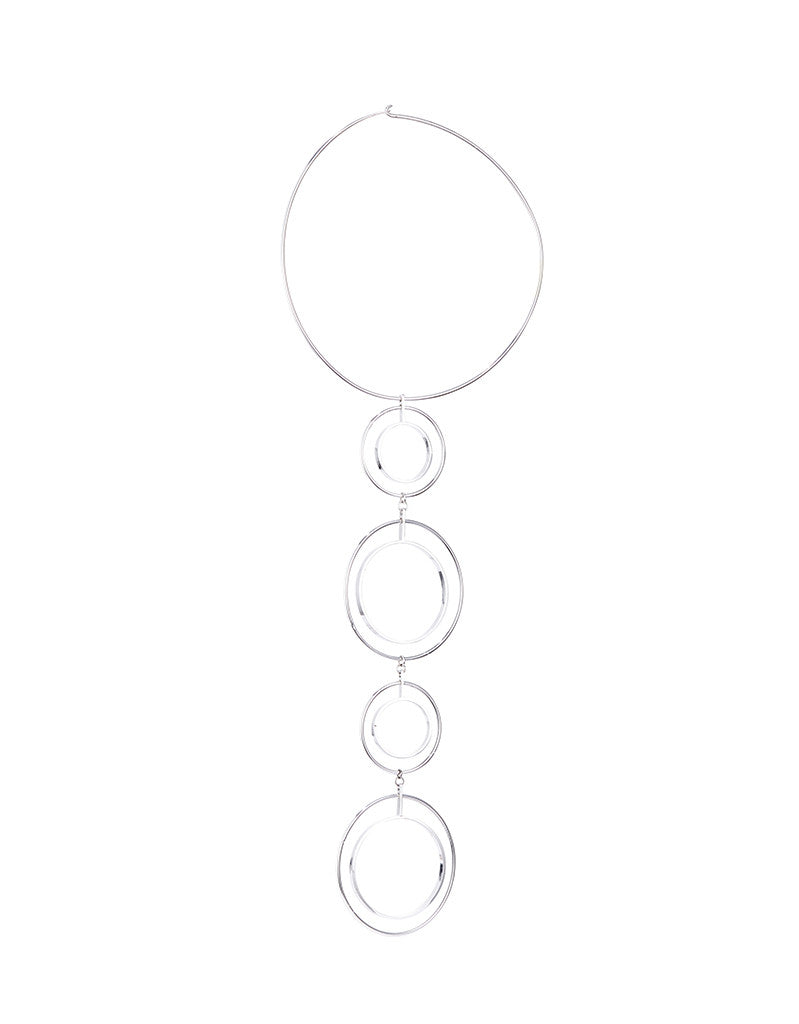 Jenny Bird Boomerang Collar in High Polish Silver - SWANK - Jewelry - 1