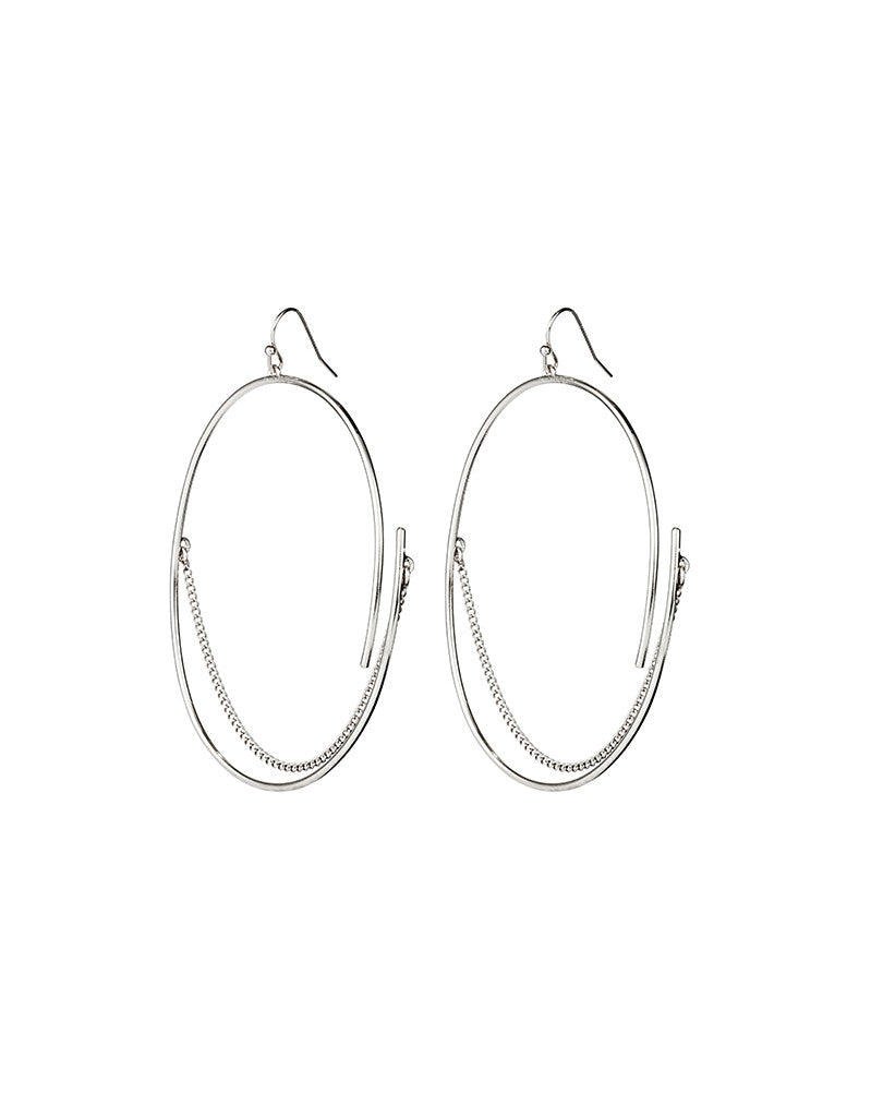 Jenny Bird Rill Hoops in High Polish Silver - SWANK - Jewelry - 1