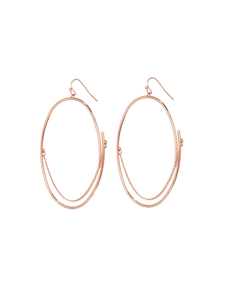 Jenny Bird Rill Hoops in Rose Gold - SWANK - Jewelry - 1