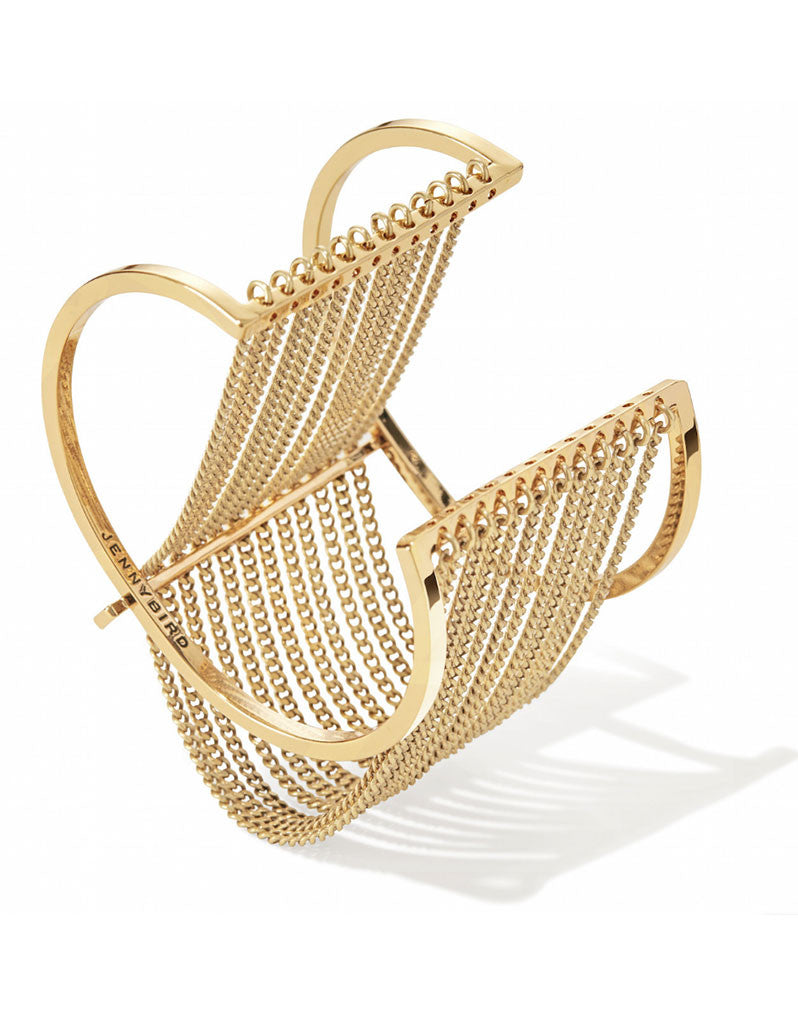 Jenny Bird Fallingwater Cuff in Gold - SWANK - Jewelry - 1