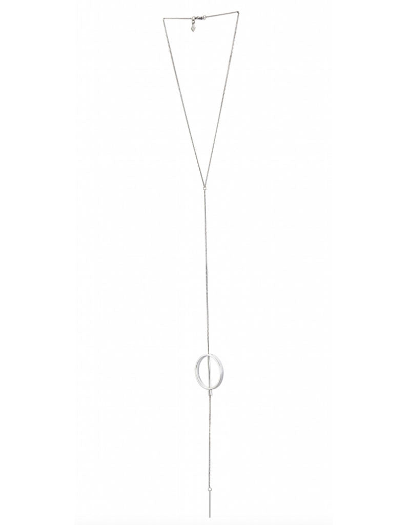 Jenny Bird Rhine Lariat Necklace in Silver - SWANK - Jewelry - 1