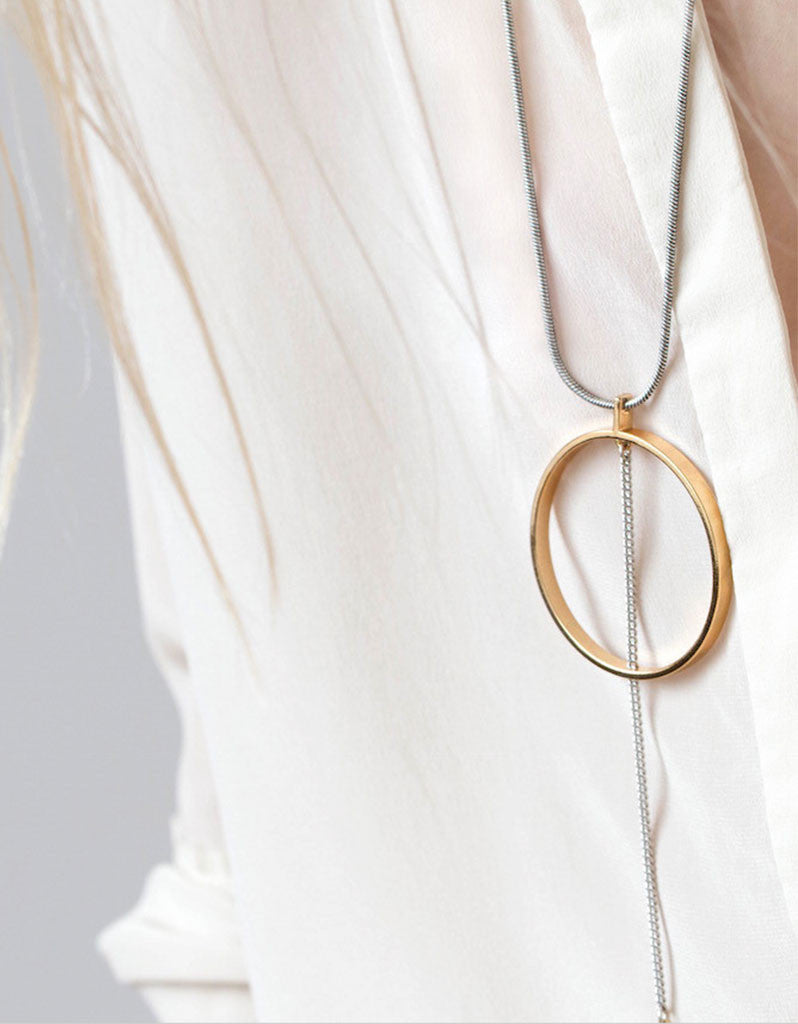 Jenny Bird Rhine Pendant in Gold/Silver - SWANK - Jewelry - 2