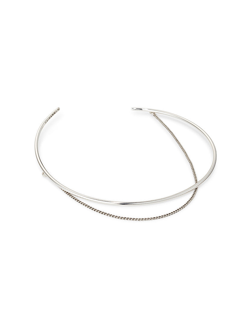 Jenny Bird Rill Choker in High Polish Silver - SWANK - Jewelry - 1