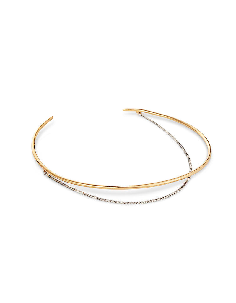 Jenny Bird Rill Choker in Gold/Silver - SWANK - Jewelry - 1