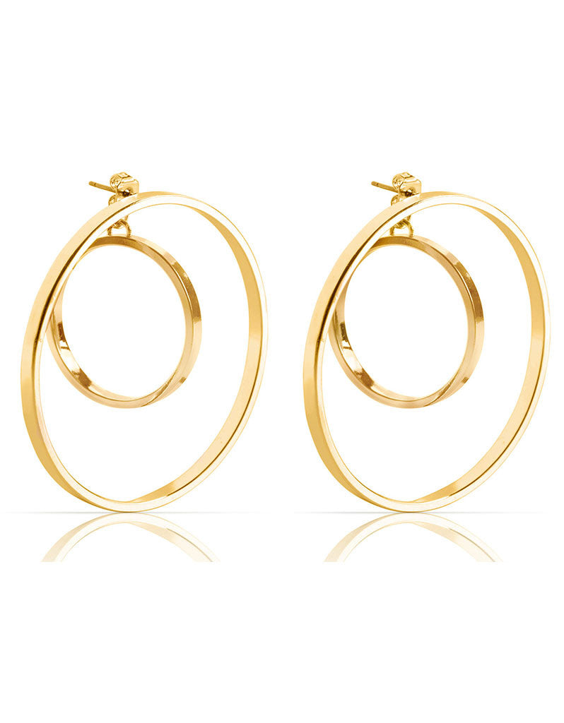 Jenny Bird Rise Hoops in Gold - SWANK - Jewelry - 1