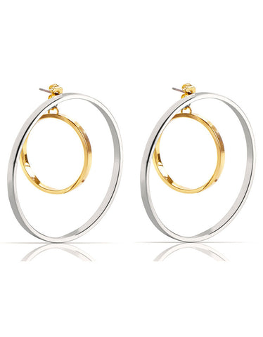 Jenny Bird Saros Hoops in Gold/Silver