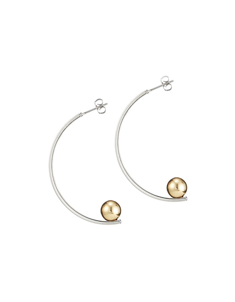 Jenny Bird Vela Earrings in Rhodium/Gold