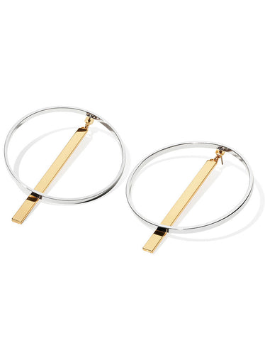 Jenny Bird Zenith Hoops in Gold/Silver