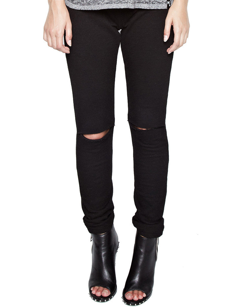 Michael Lauren Jonas Jogger w/Knee Slits in Black - SWANK - Pants - 2