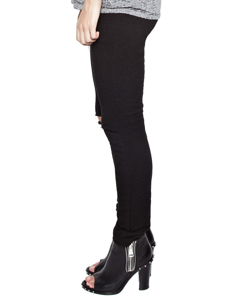 Michael Lauren Jonas Jogger w/Knee Slits in Black - SWANK - Pants - 3