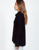 Michael Lauren Keller Button-Up Shirt in Black