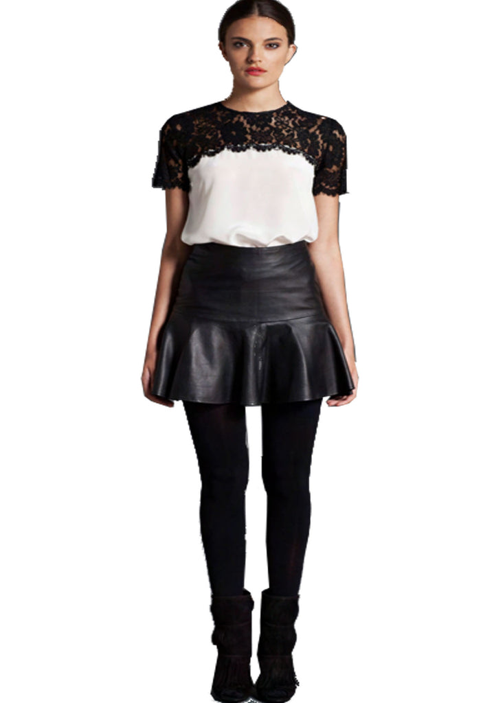 Karina Grimaldi Mariane Lace Top in Cream - SWANK - Tops
