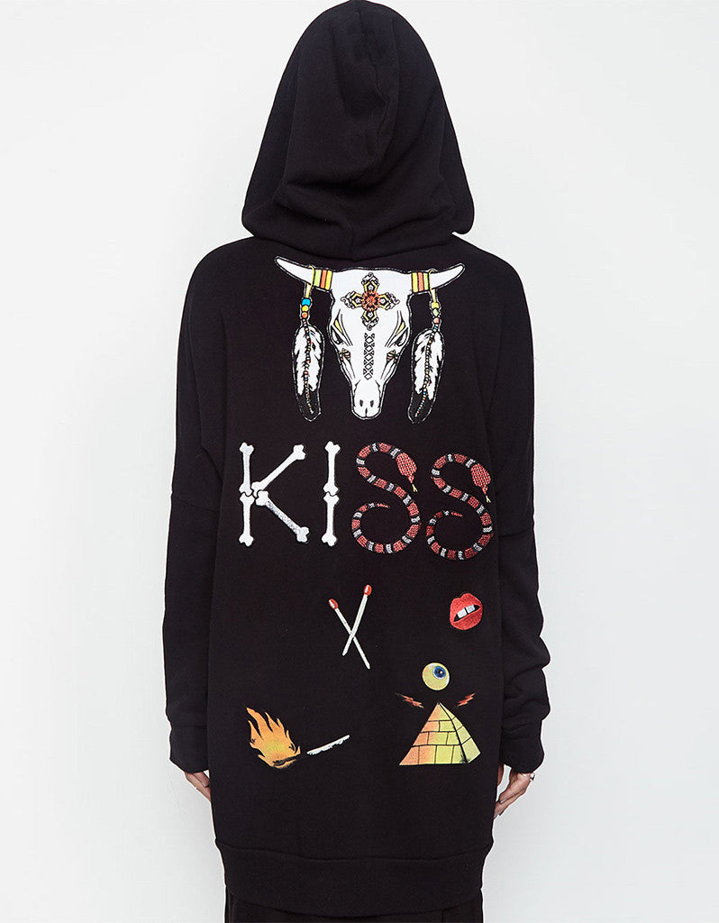 Lauren Moshi Kindley Oversized Zip Up Hoodie