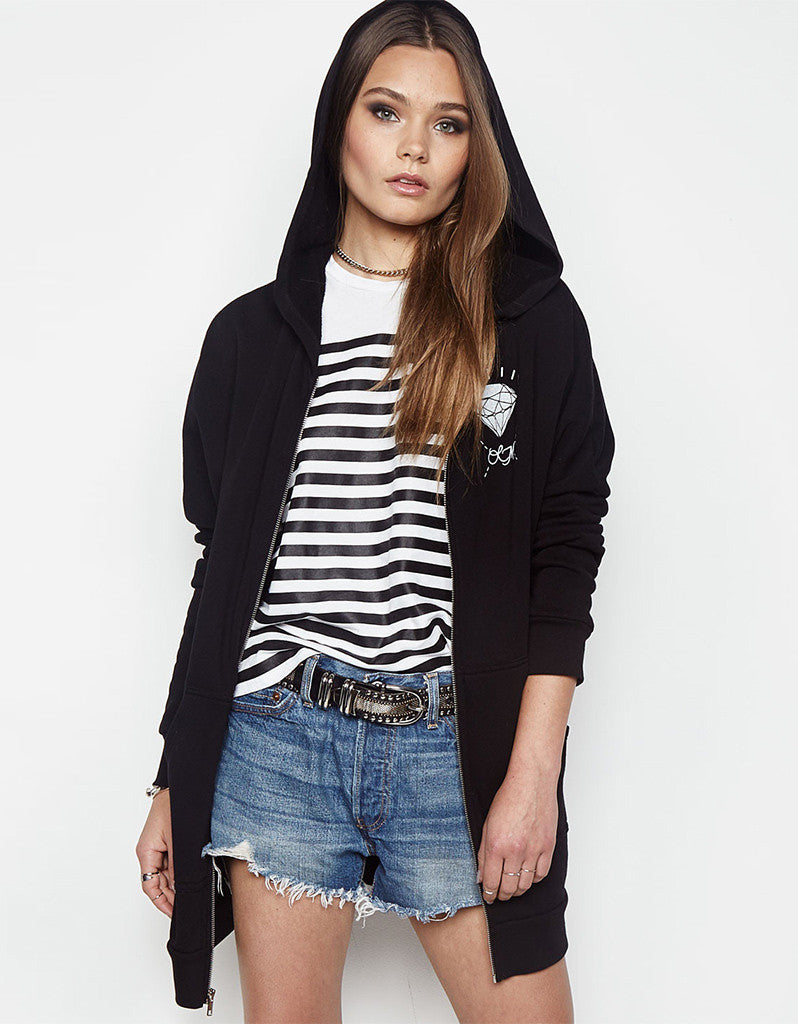 Lauren Moshi Kindley Oversized Zip Up Hoodie