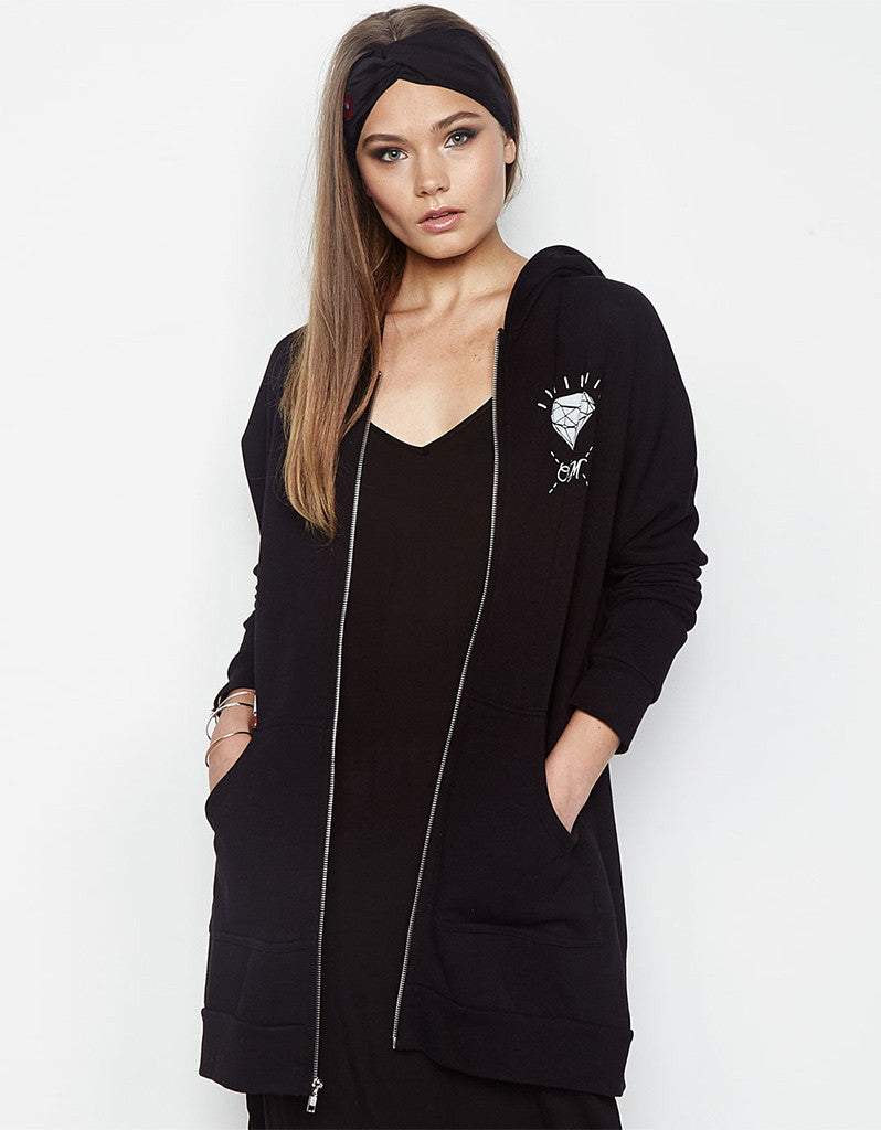 Lauren Moshi Kindley Oversized Zip Up Hoodie