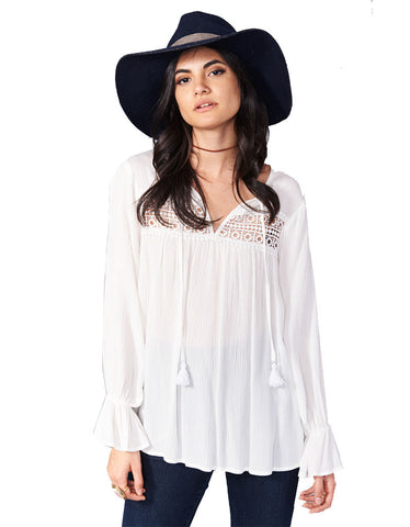 Show Me Your Mumu Lily Grace Tunic in White Cloud
