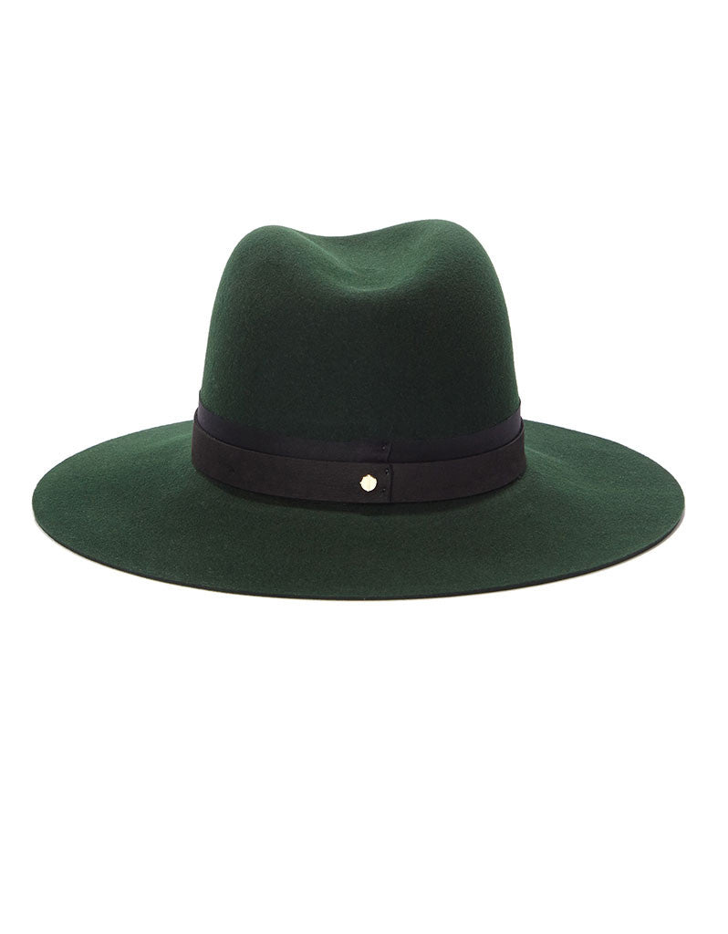 Janessa Leone Linda Hat in Deep Green - SWANK - Hats - 2