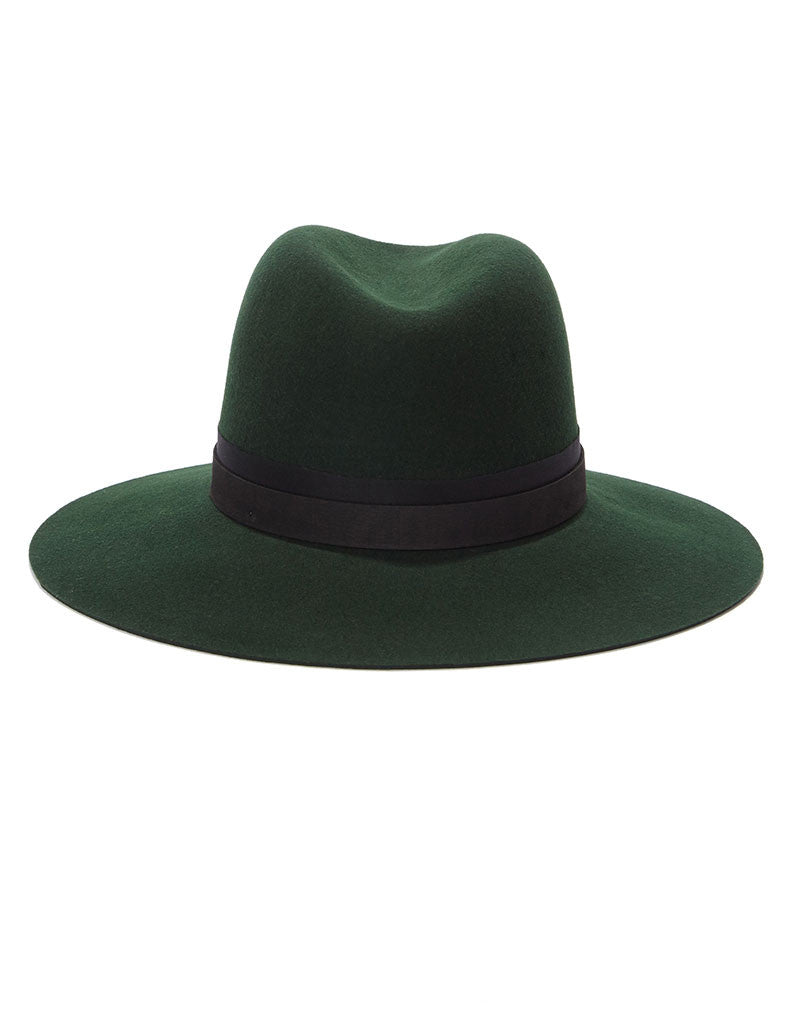 Janessa Leone Linda Hat in Deep Green - SWANK - Hats - 1