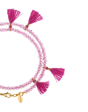 Shashi Laila Gemstone Bracelet in Pink