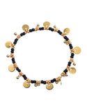 Shashi Lilu Ball Disc Stretch Bracelet in Black