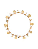 Shashi Lilu Ball Disc Stretch Bracelet in Bone