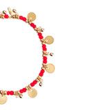 Shashi Lilu Ball Disc Bracelet in Red