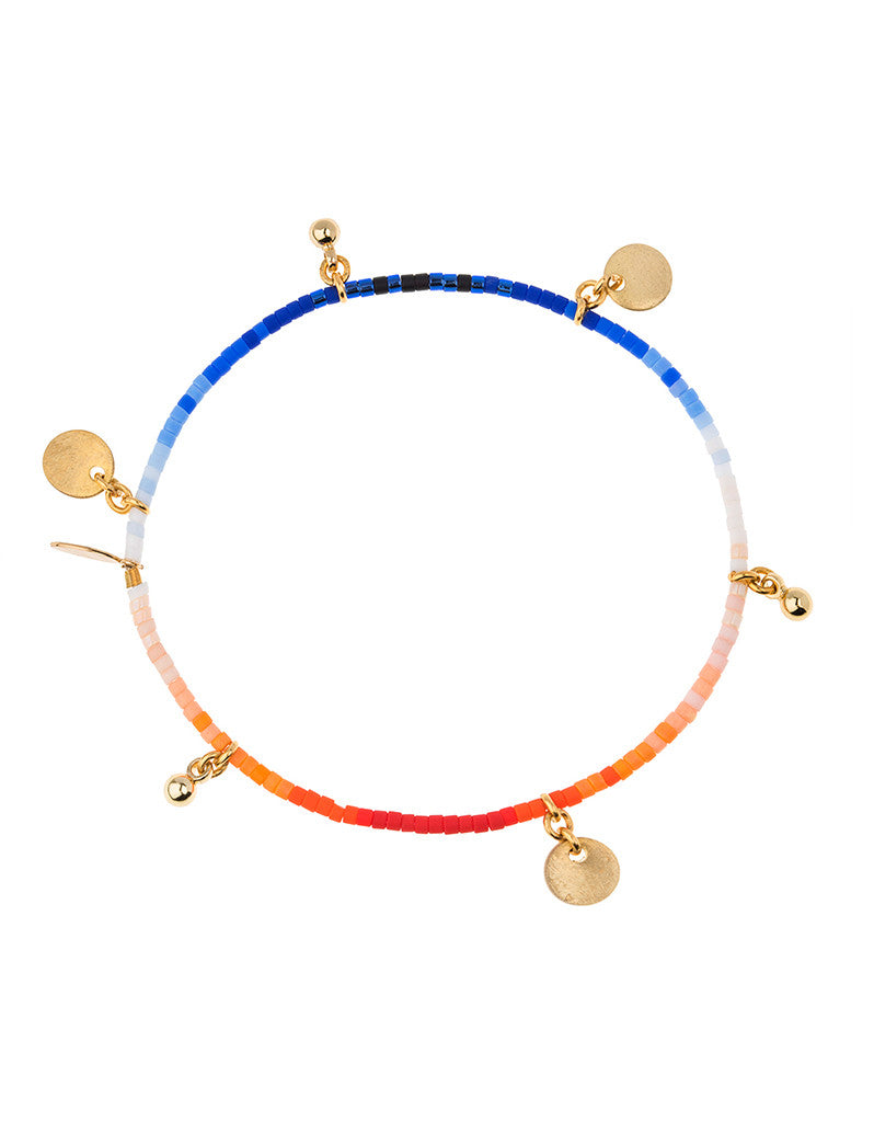 Shashi Ombre Lilu Bracelet in Cobalt/Wine