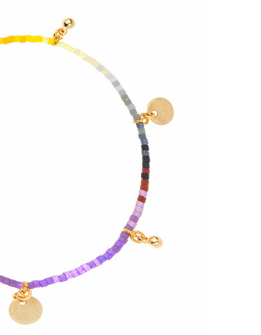 Shashi Ombre Lilu Bracelet in Purple/Yellow