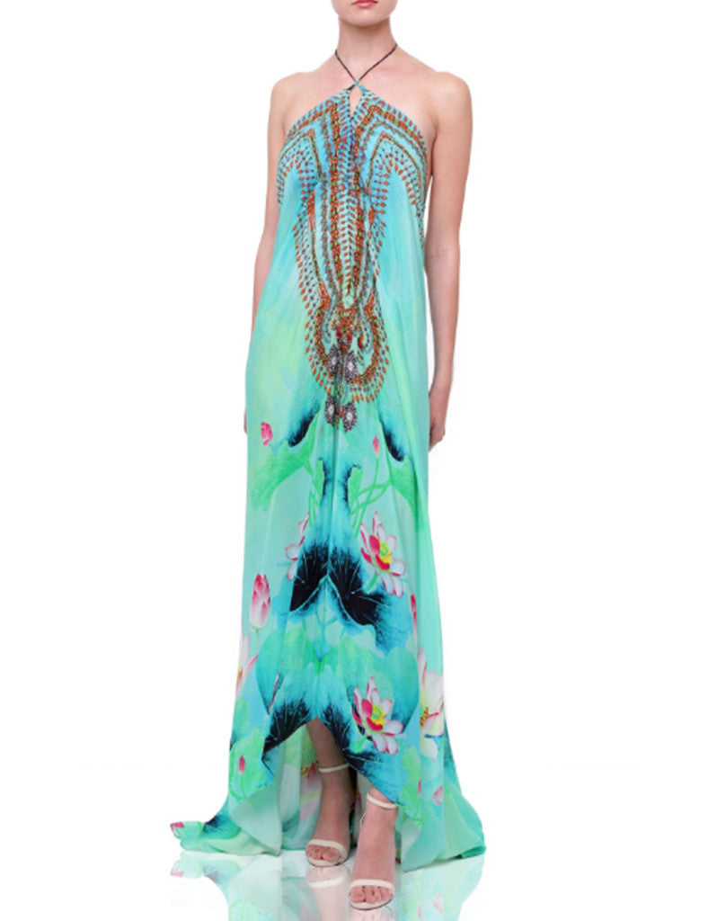 Shahida Parides Lotus 3-Way Style Dress in Aqua - SWANK - Dresses - 2