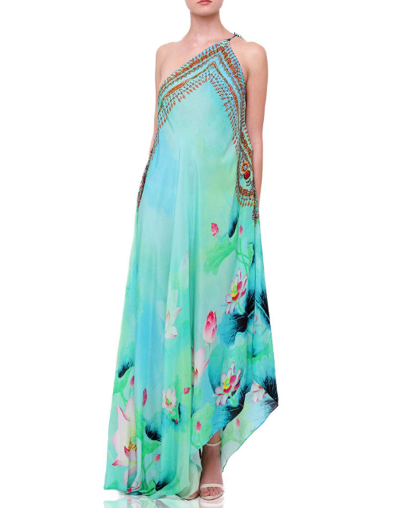 Shahida Parides Lotus 3-Way Style Dress in Aqua - SWANK - Dresses - 3