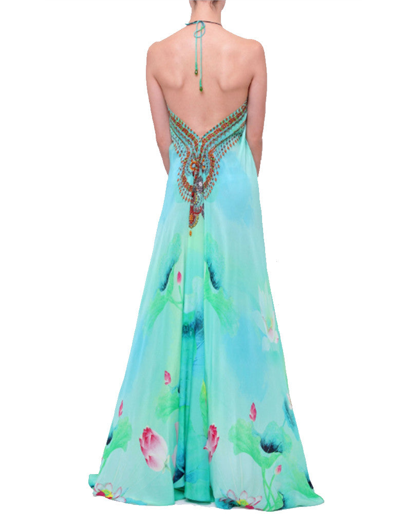 Shahida Parides Lotus 3-Way Style Dress in Aqua - SWANK - Dresses - 4