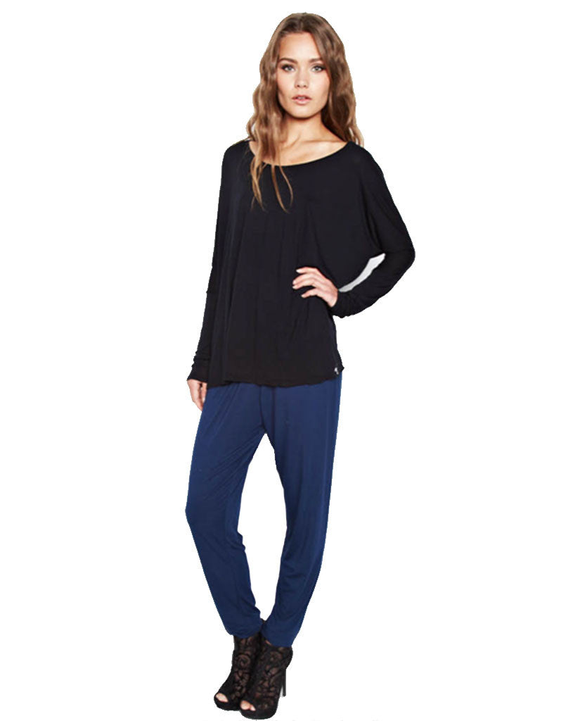 Michael Lauren Malcom Oversized Long Sleeve Tee - SWANK - Tops - 2