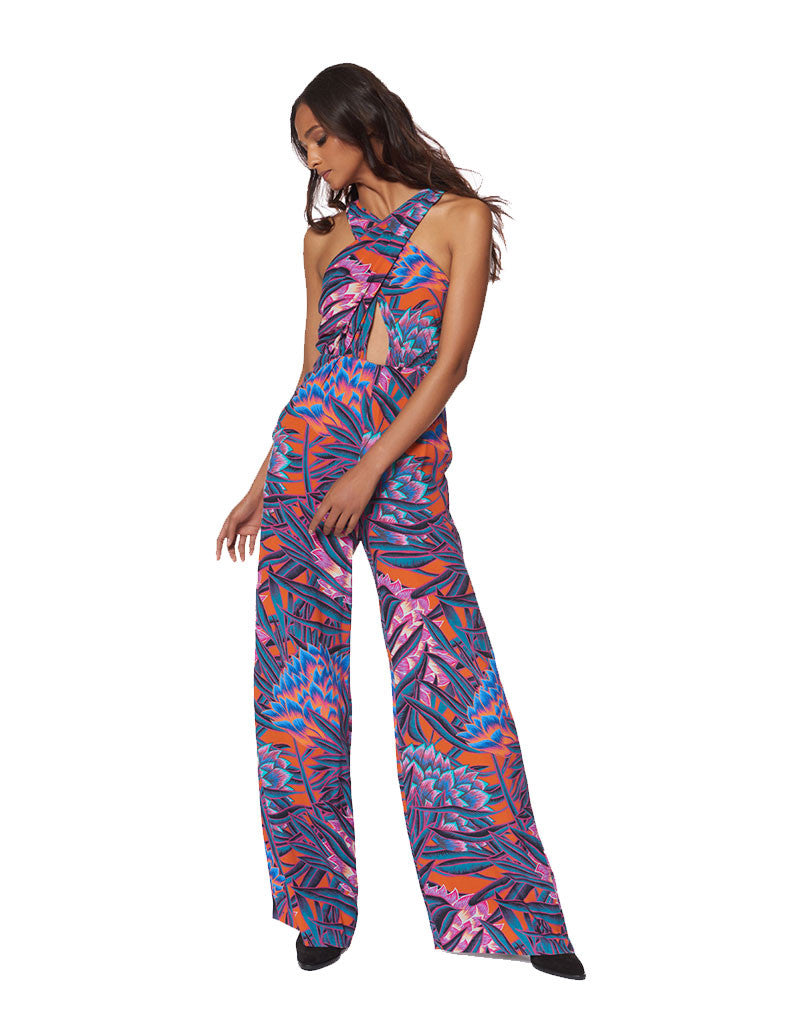 Mara Hoffman Herbarium Cross Front Jumpsuit in Persimmon - SWANK - Jumpsuits - 1