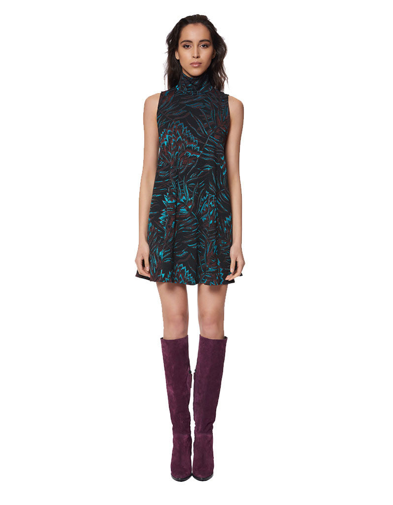 Mara Hoffman Herbarium Swing Dress in Teal Multi - SWANK - Dresses - 1